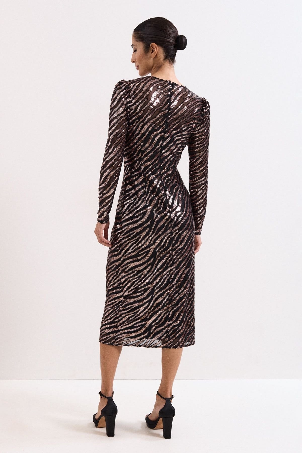 Phase Eight Phase Eight Women's Kate Sequin Dress in Black - 4