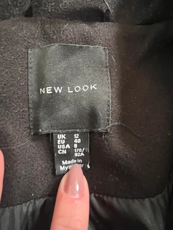 New Look Black & Grey Snake Print Faux Leather Jacket | New Look | Size 10