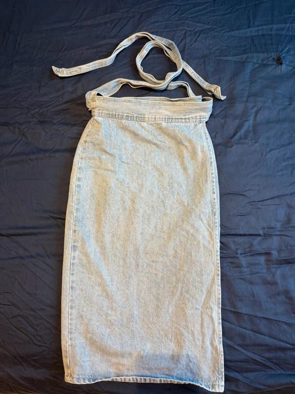 Never Fully Dressed Never fully dressed denim wrap skirt