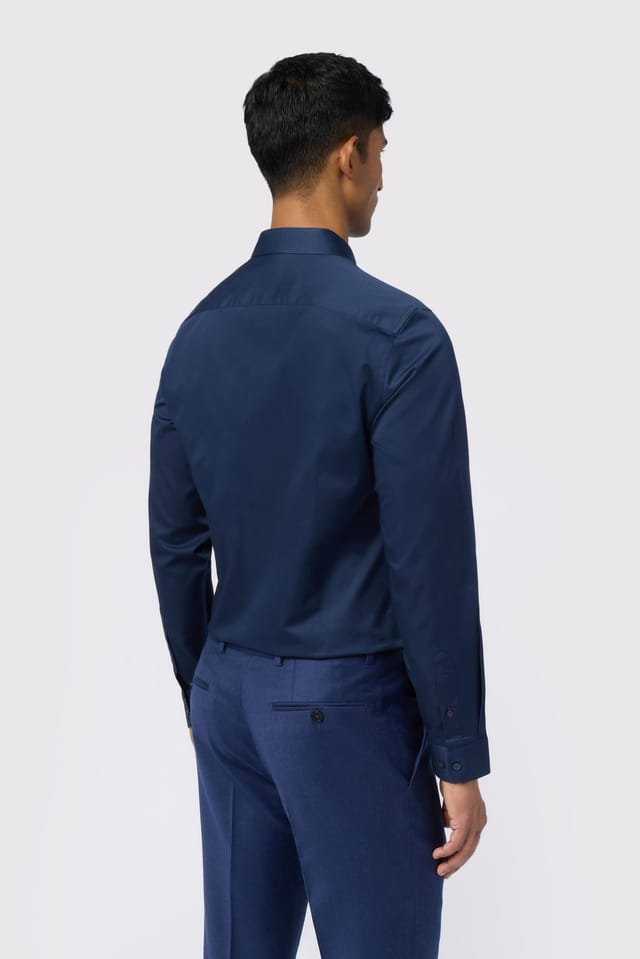 Ted Baker Ted Baker Men's Slim Fit Stretch Shirt in Navy - 2