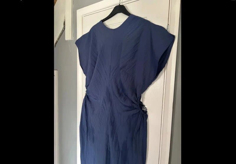 ASOS New with tags ASOS  blue summer cut out sides summer midi dress 18