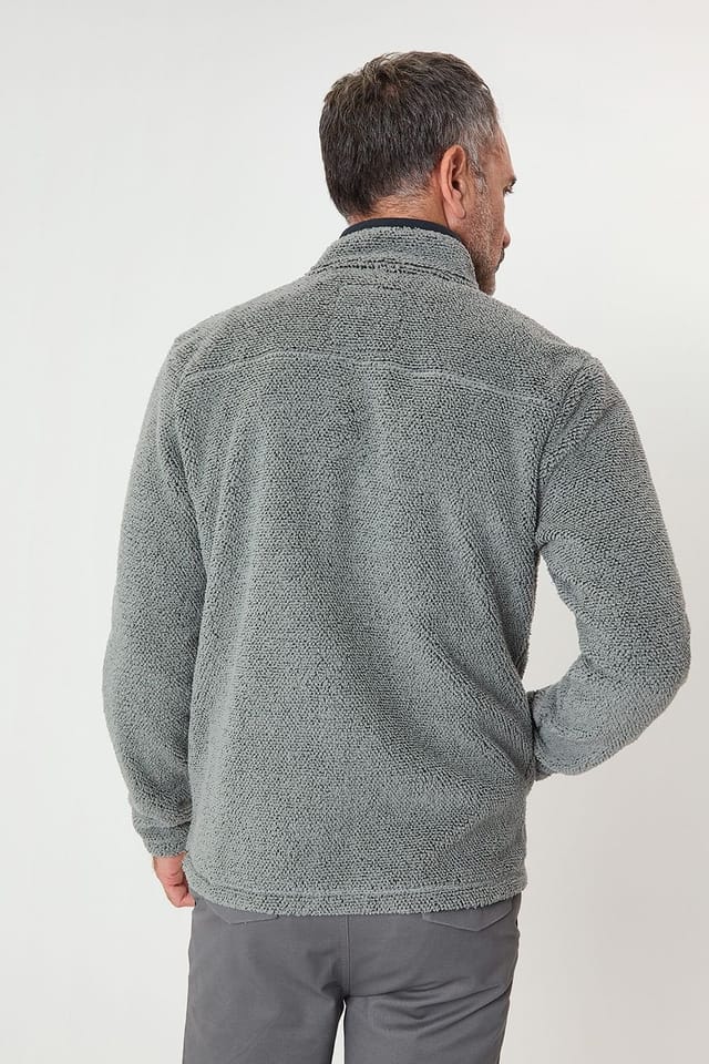 Saltwell Saltwell Men's Microfleece Full Zip Fleece in Light Grey - 2