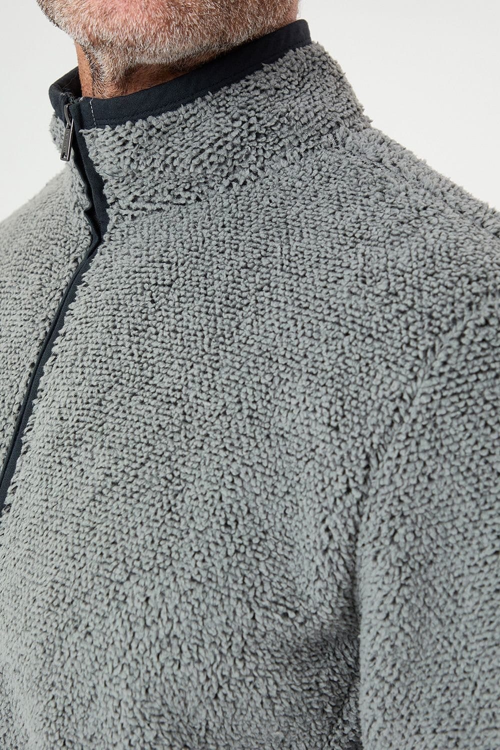 Saltwell Saltwell Men's Microfleece Full Zip Fleece in Light Grey - 4