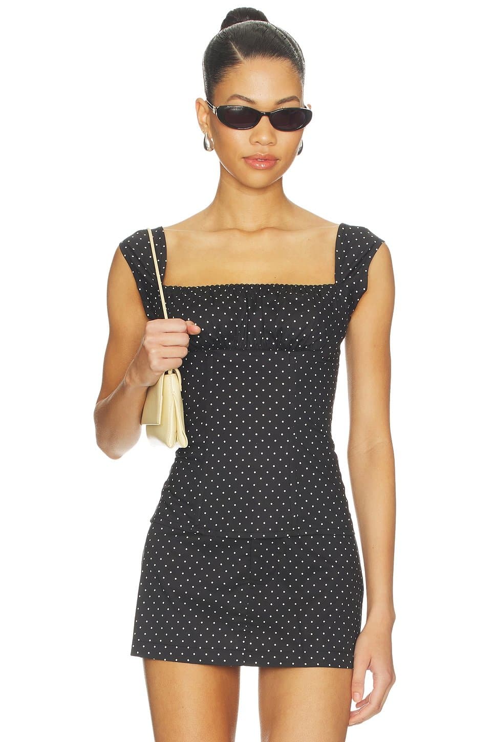 revolve Cap Sleeve Ruched Cup Corset