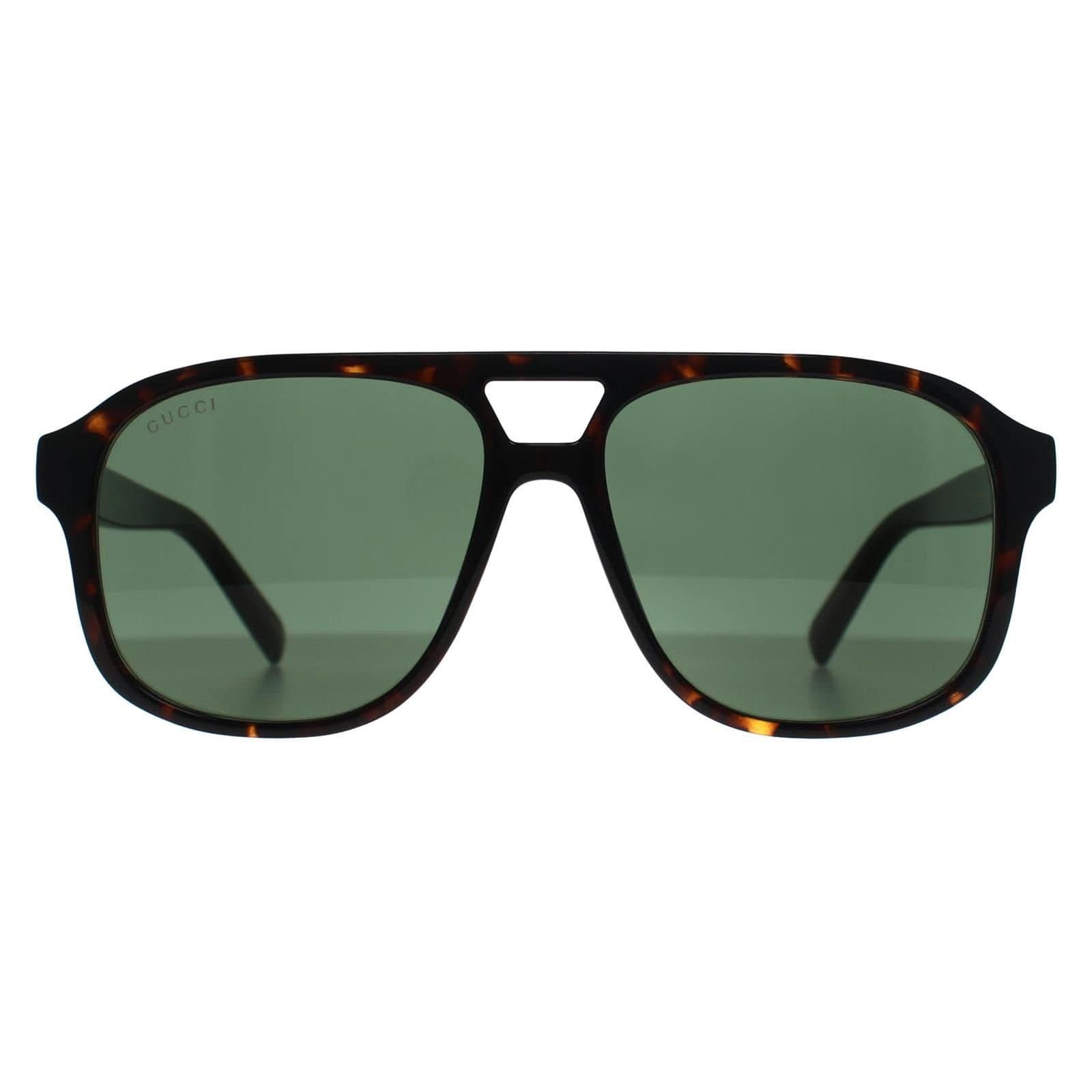 Gucci Gucci Men's Aviator Dark Havana Green GG1856S in Brown