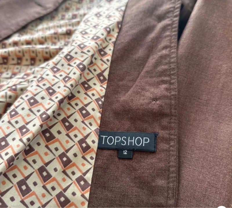 Topshop Top shop brown jacket size 12