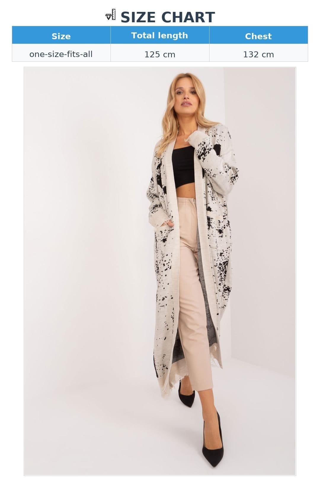 Love Lace Love Lace Women's Casual Long Sleeve Cardigan with Pockets in Beige - 4