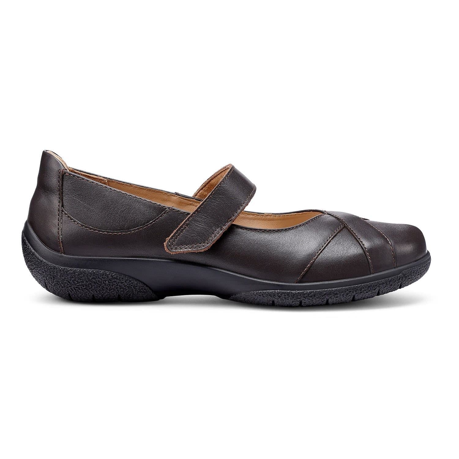 Hotter Hotter Women's Extra Wide 'Hope' Mary Janes in Chocolate