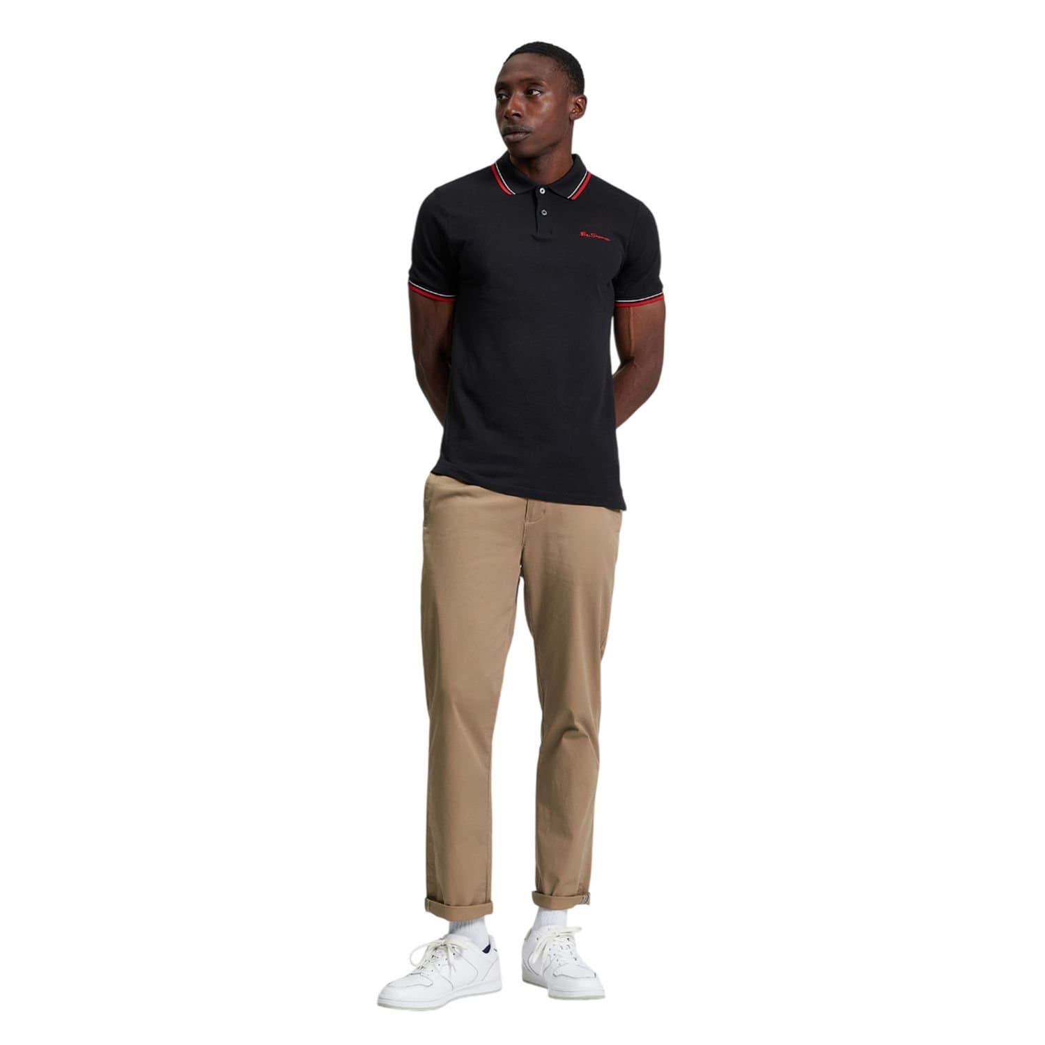 Ben Sherman Ben Sherman Men's Signature Pique Polo Shirt in Black