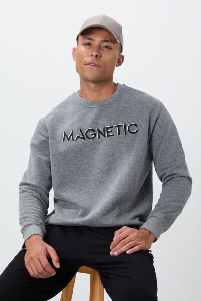 Tommy Life Tommy Life Men's Printed Crew Neck Sweatshirt in Grey - 3