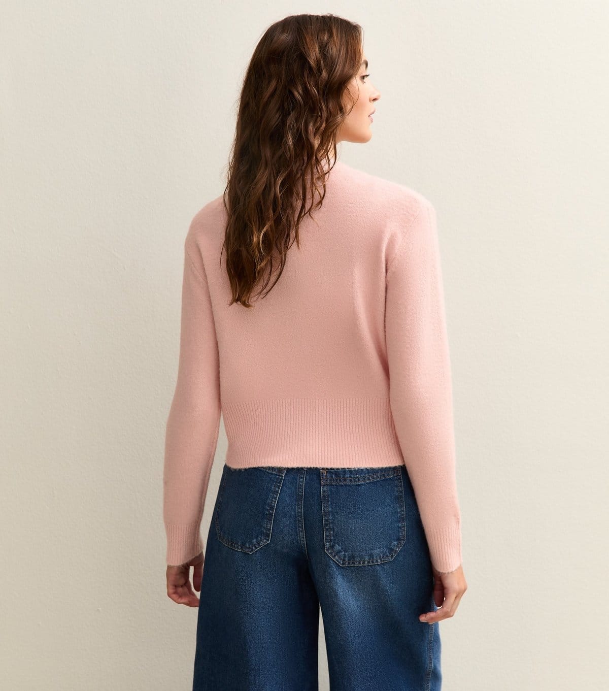 New Look Women's Pink Diamante Floral Embellished Crew Neck Cardigan New Look - 4