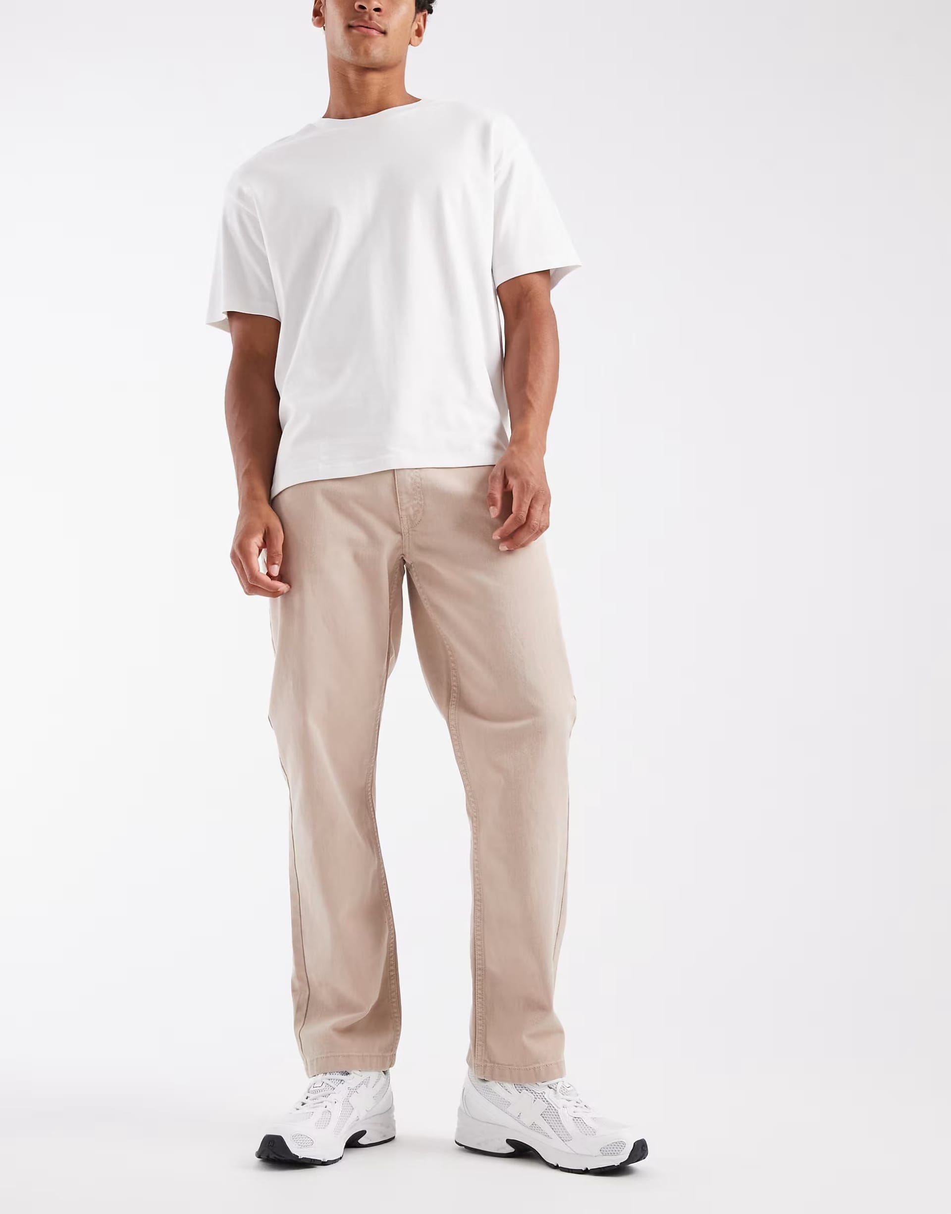 ASOS Beige Straight Trousers