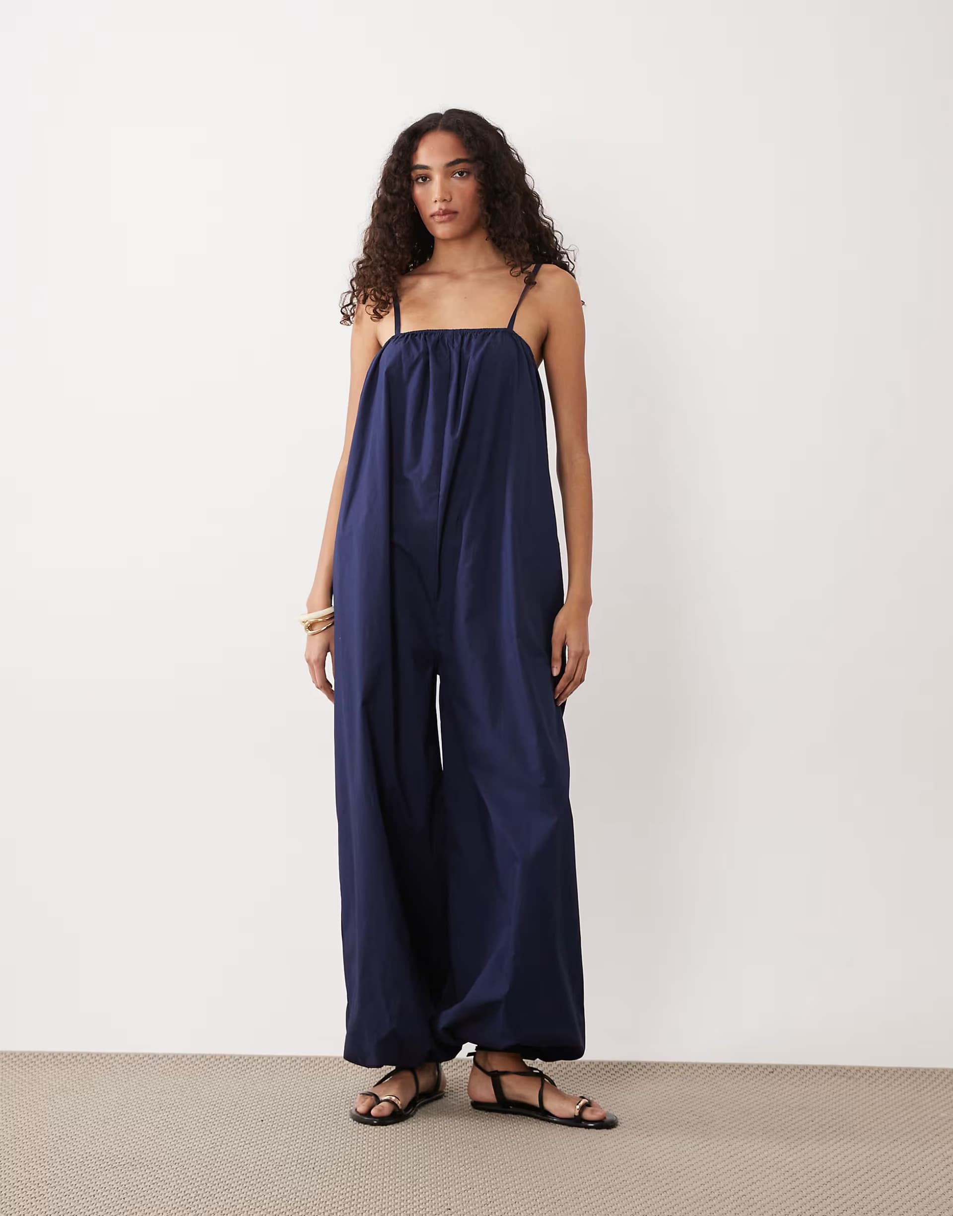 ASOS ASOS DESIGN Tall balloon leg jumpsuit in navy