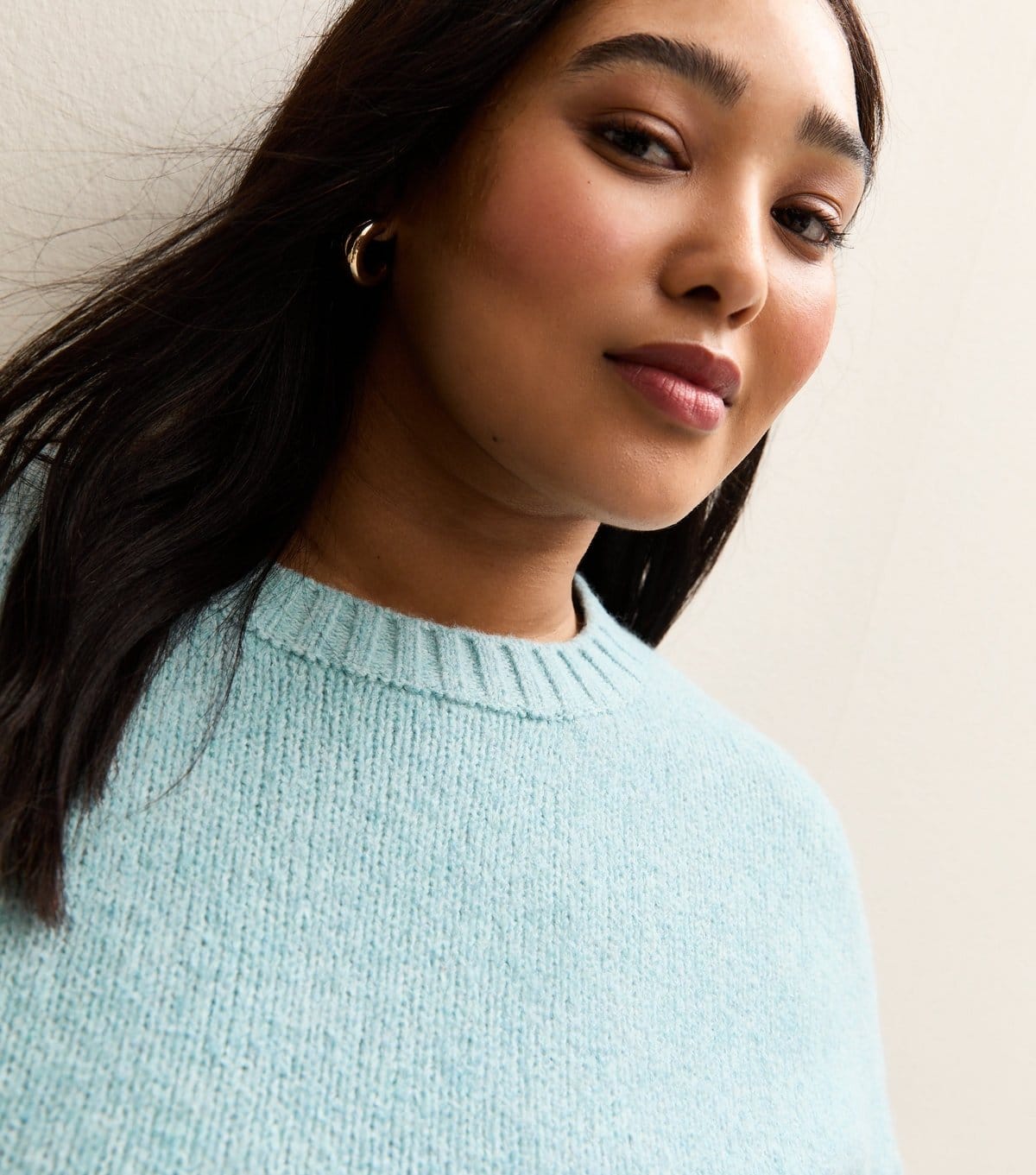 New Look Plus Size Light Blue Midweight Jumper