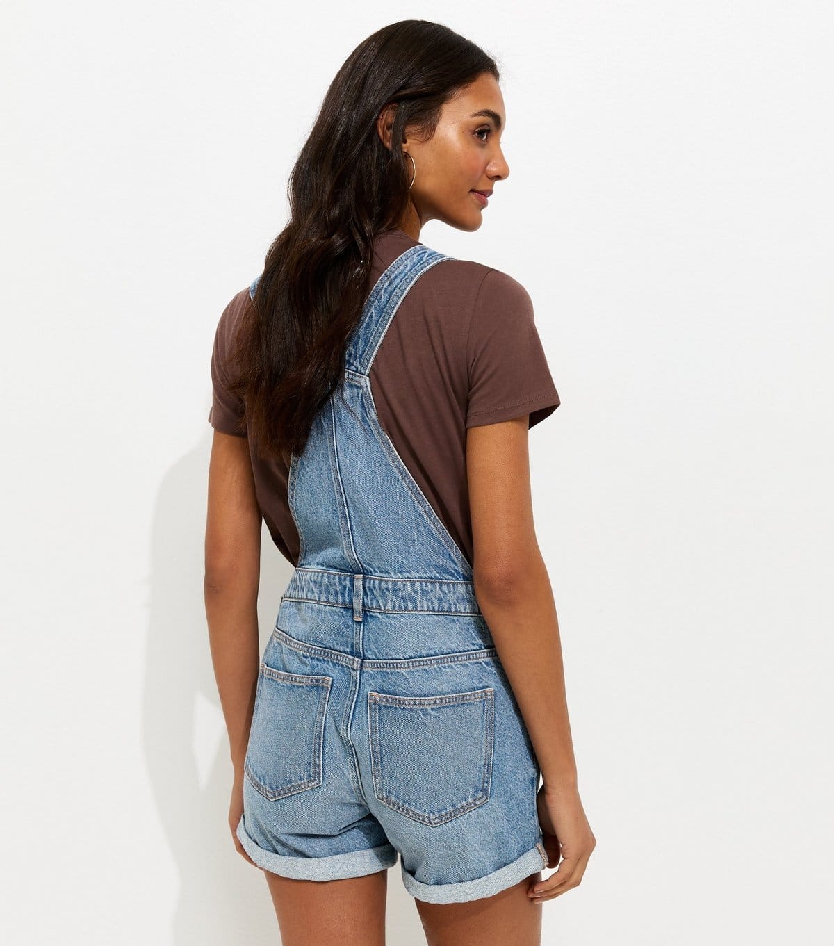 New Look Women's Maternity Blue Short Denim Dungarees New Look - 4