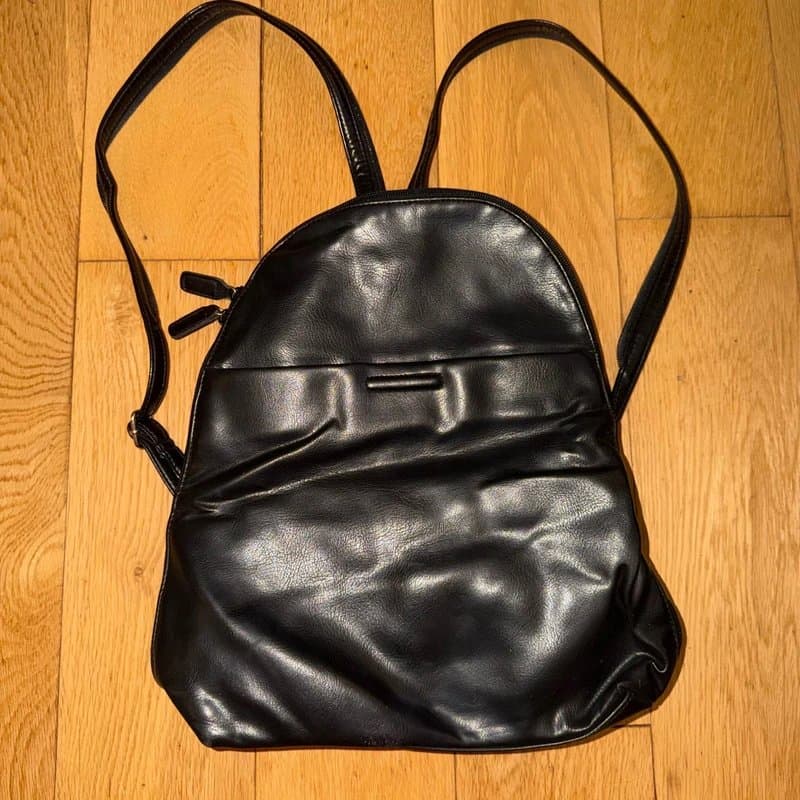 Reclaimed Vintage Vintage 90s Real Leather Convertible Sling Backpack