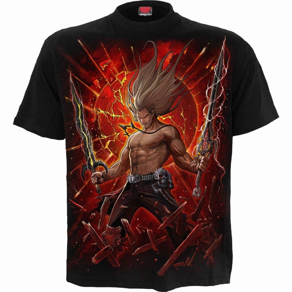 Spiral Spiral Men's TAKEO BLADE - T-Shirt Black