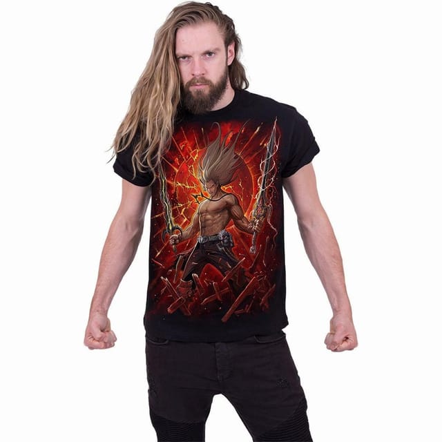 Spiral Spiral Men's TAKEO BLADE - T-Shirt Black - 3