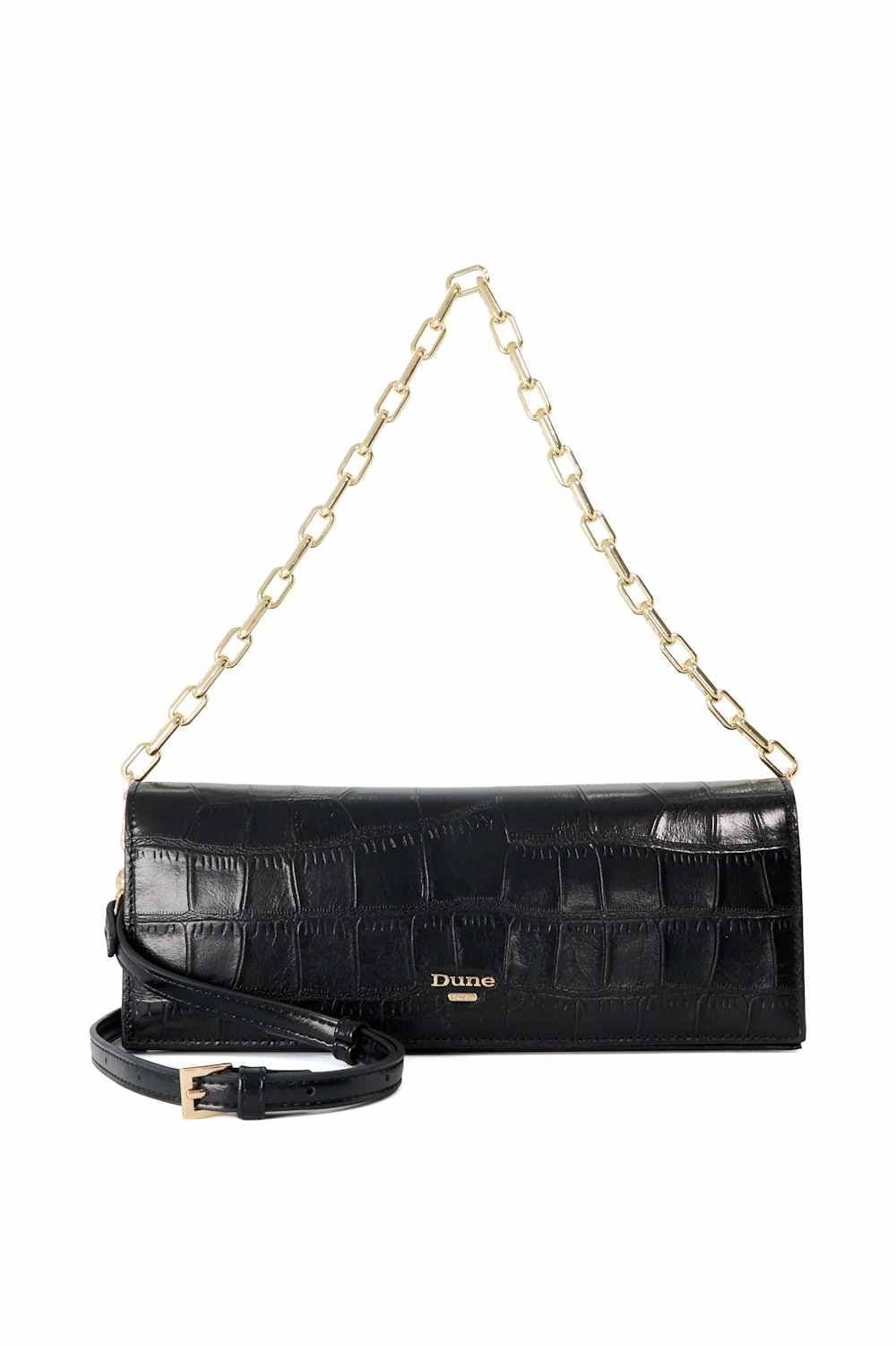 Dune London Dune London Black Leather Clutch