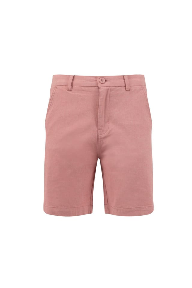 Weird Fish Weird Fish Men's Charleston Textured Chino Shorts in Light Red - 2