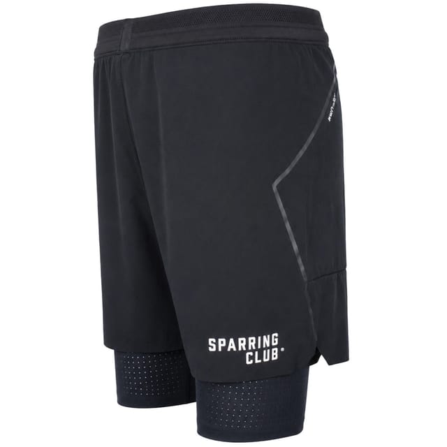 BoxRaw BoxRaw Men's Sparring Club 2in1 Black Shorts - 2