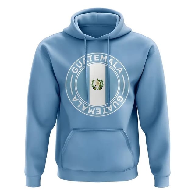 Guatemala Guatemala Men's Mens Football Badge Hoodie Sky in Light Blue - 2