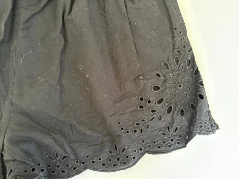 ASOS ASOS black lace edge shorts size 12/14