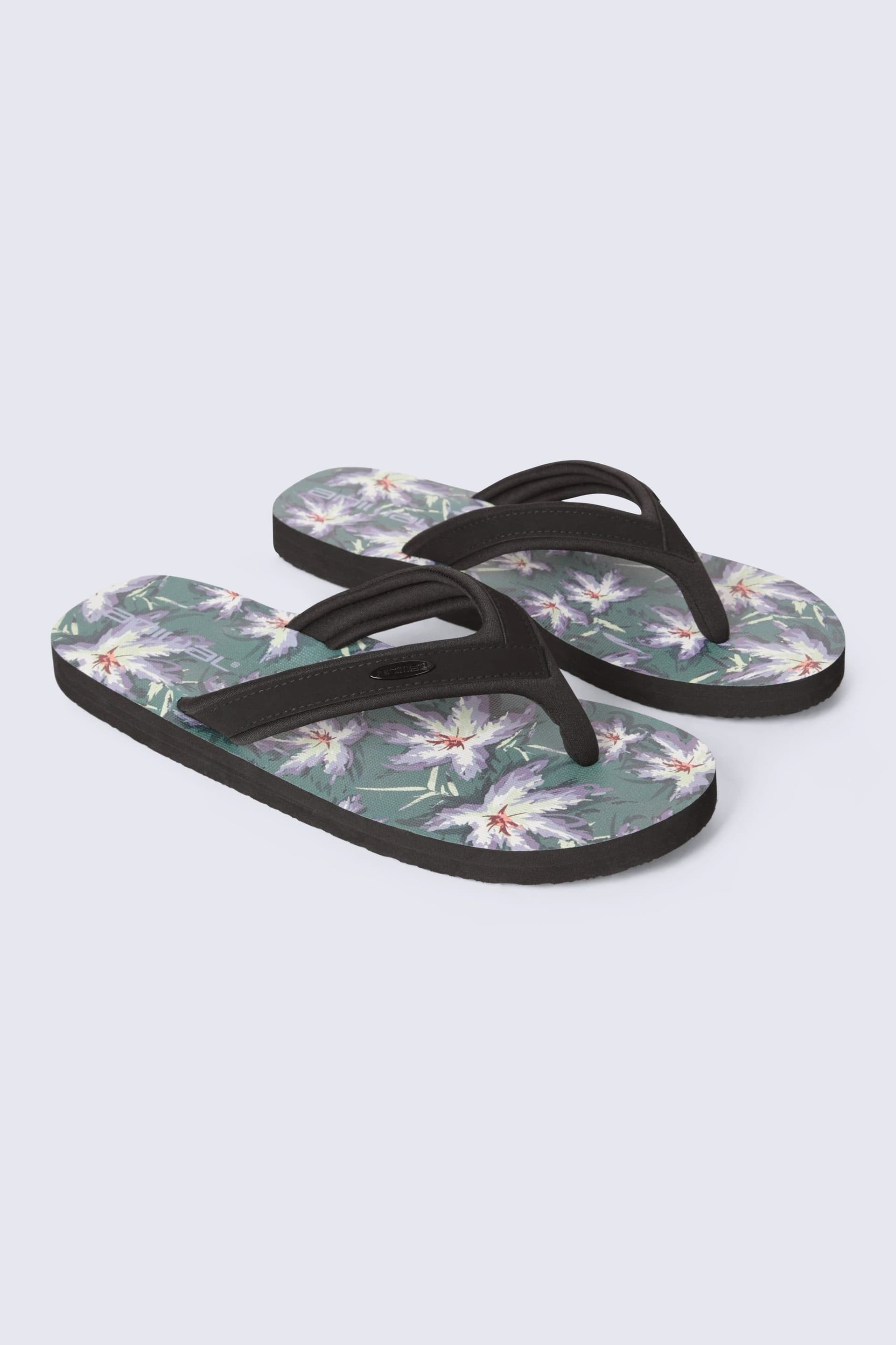 Animal Animal Men's Jekyl All Over Printed Flip Flop in Dark Green
