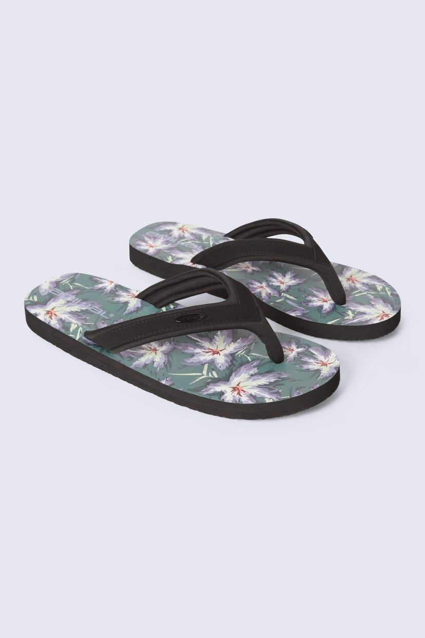 Animal Animal Men's Jekyl All Over Printed Lightweight Flip Flop in Dark Green - 1