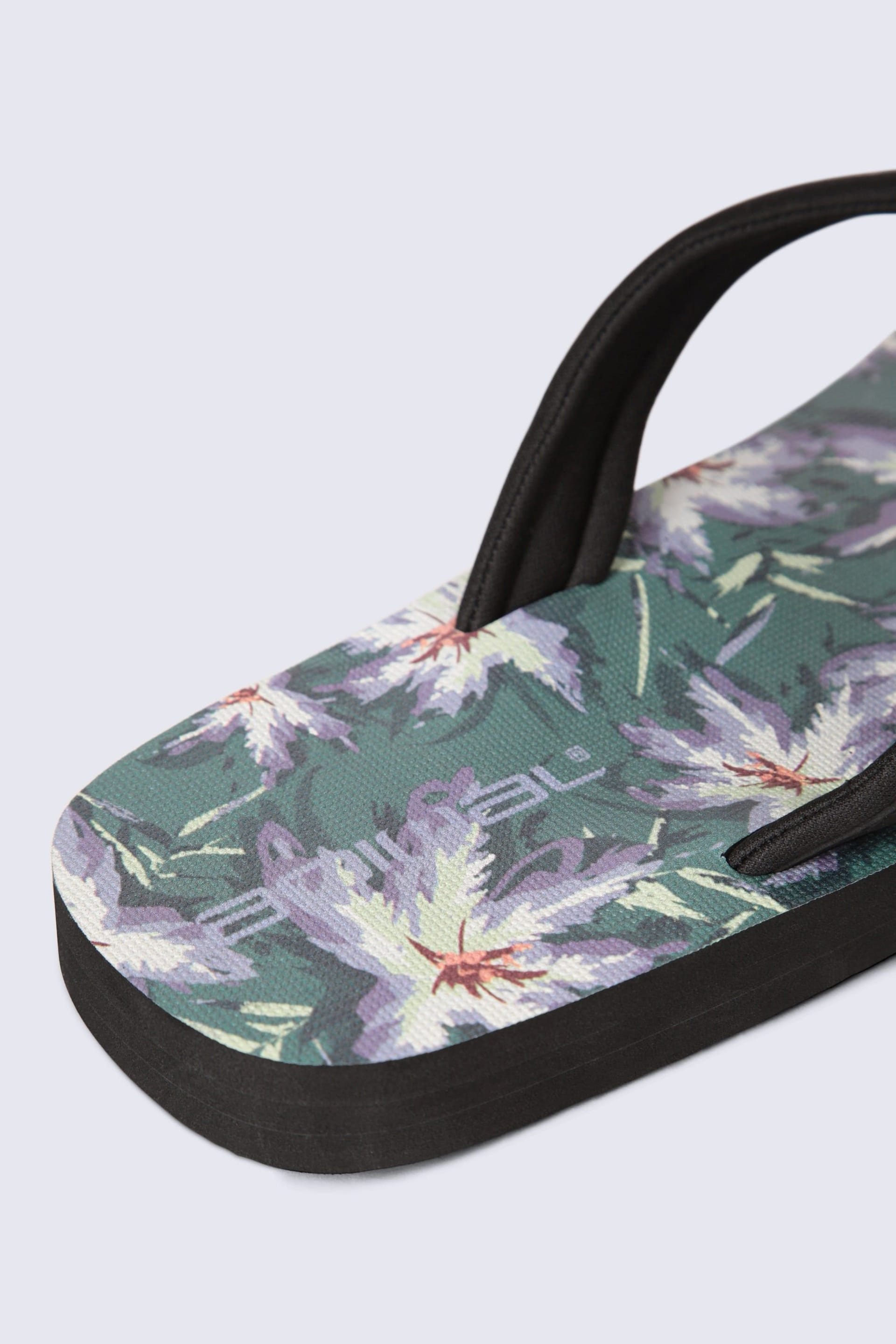 Animal Animal Men's Jekyl All Over Printed Lightweight Flip Flop in Dark Green - 4