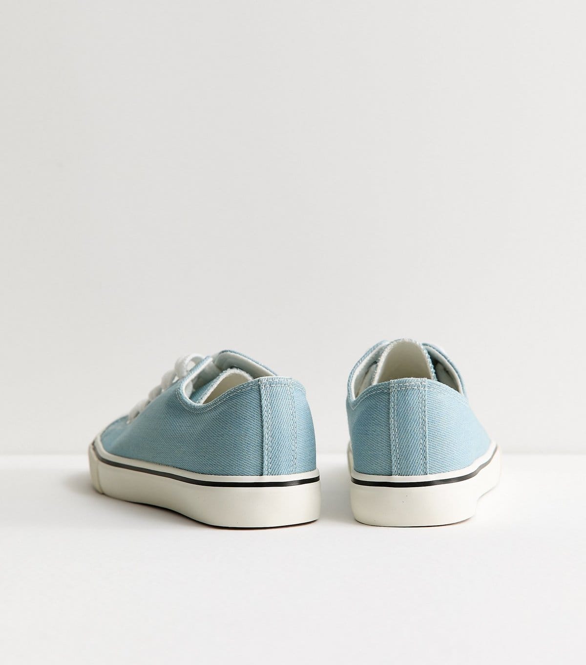 New Look Women's Blue Canvas Lace Up Trainers Vegan New Look - 4