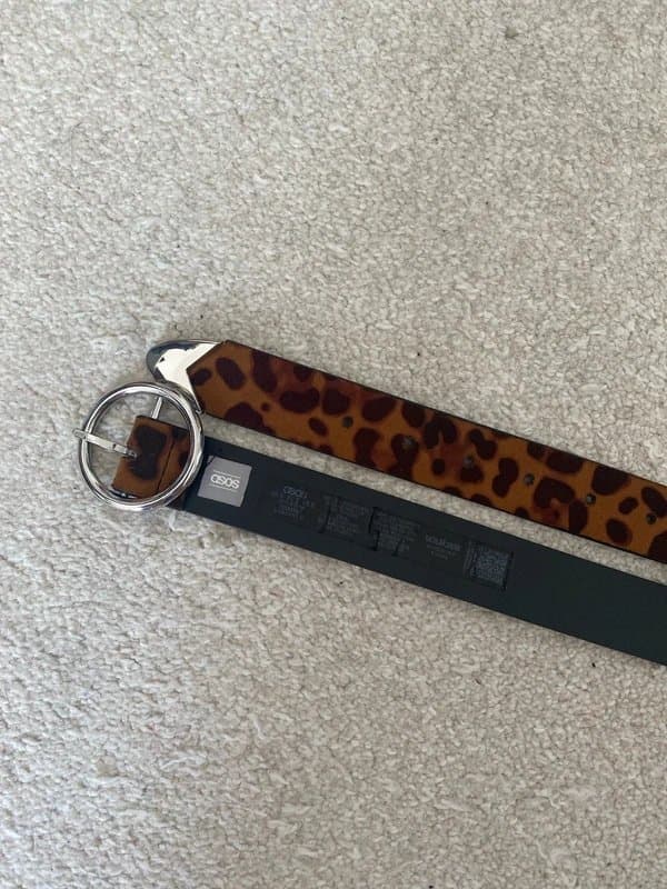 ASOS ASOS leopard print belt small