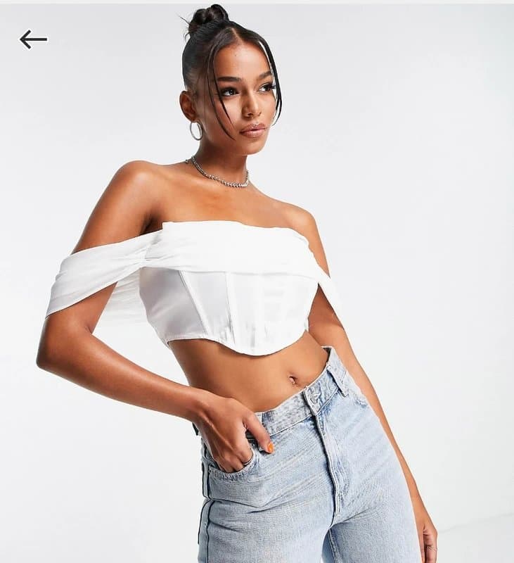 ASOS Off the shoulder Corset top