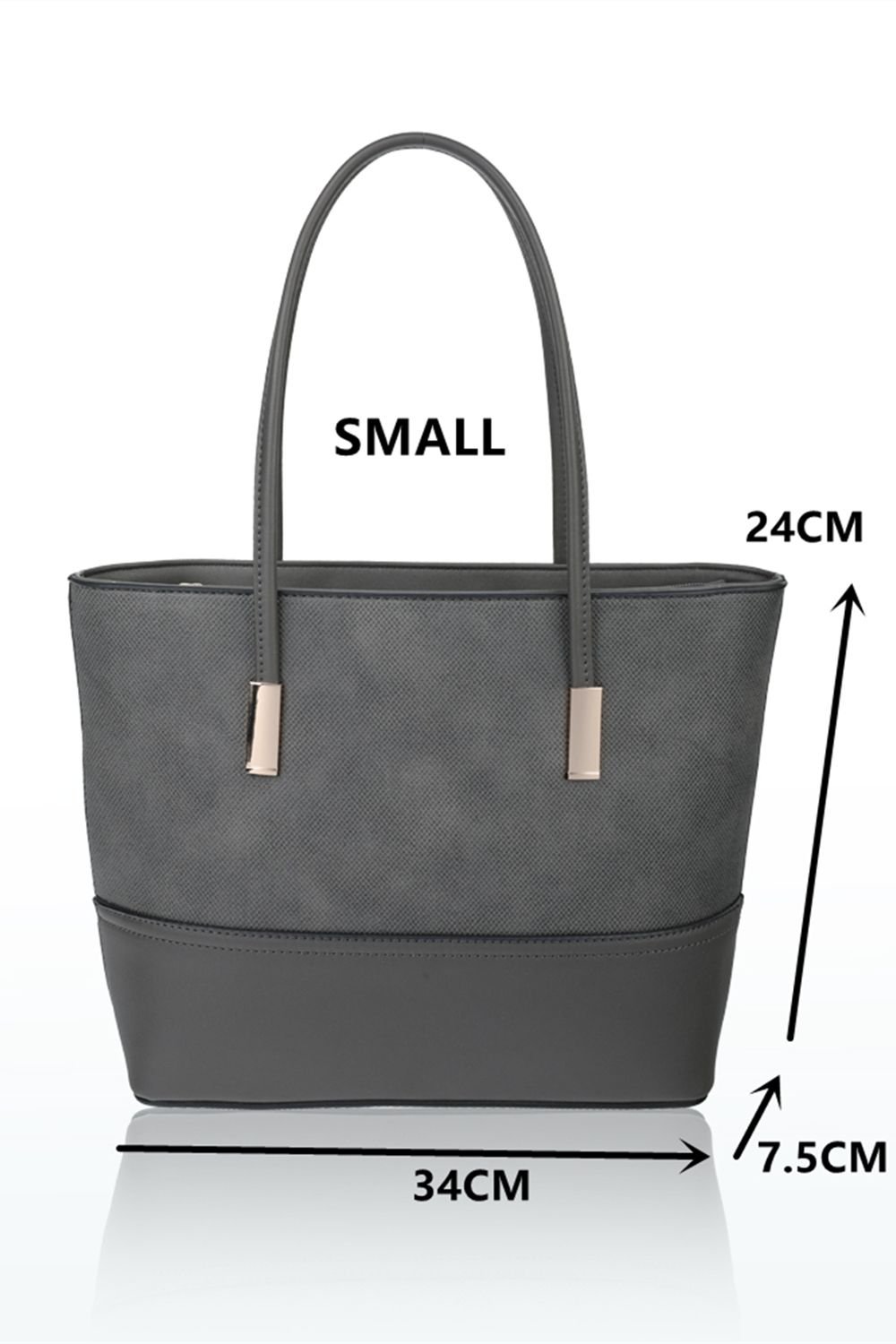 Fontanella Fashion Fontanella Fashion Women's Classico 3in1 PU Leather hangbag x totebag with Purse in Dark Grey - 3