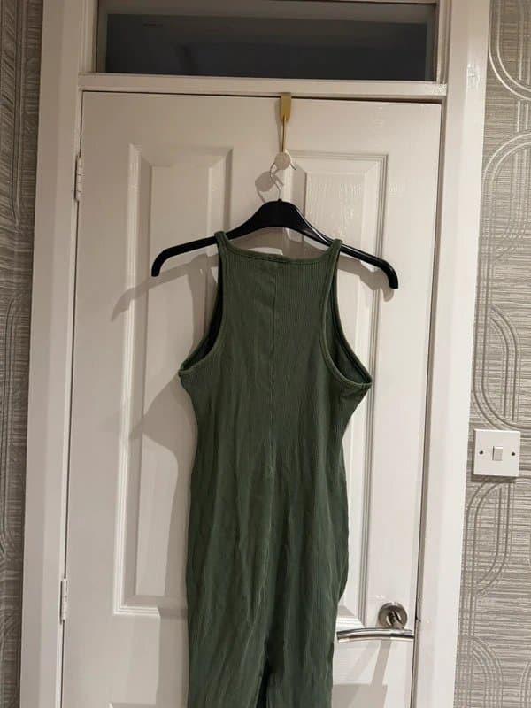 Bershka Bershka green racer style maxi dress with split