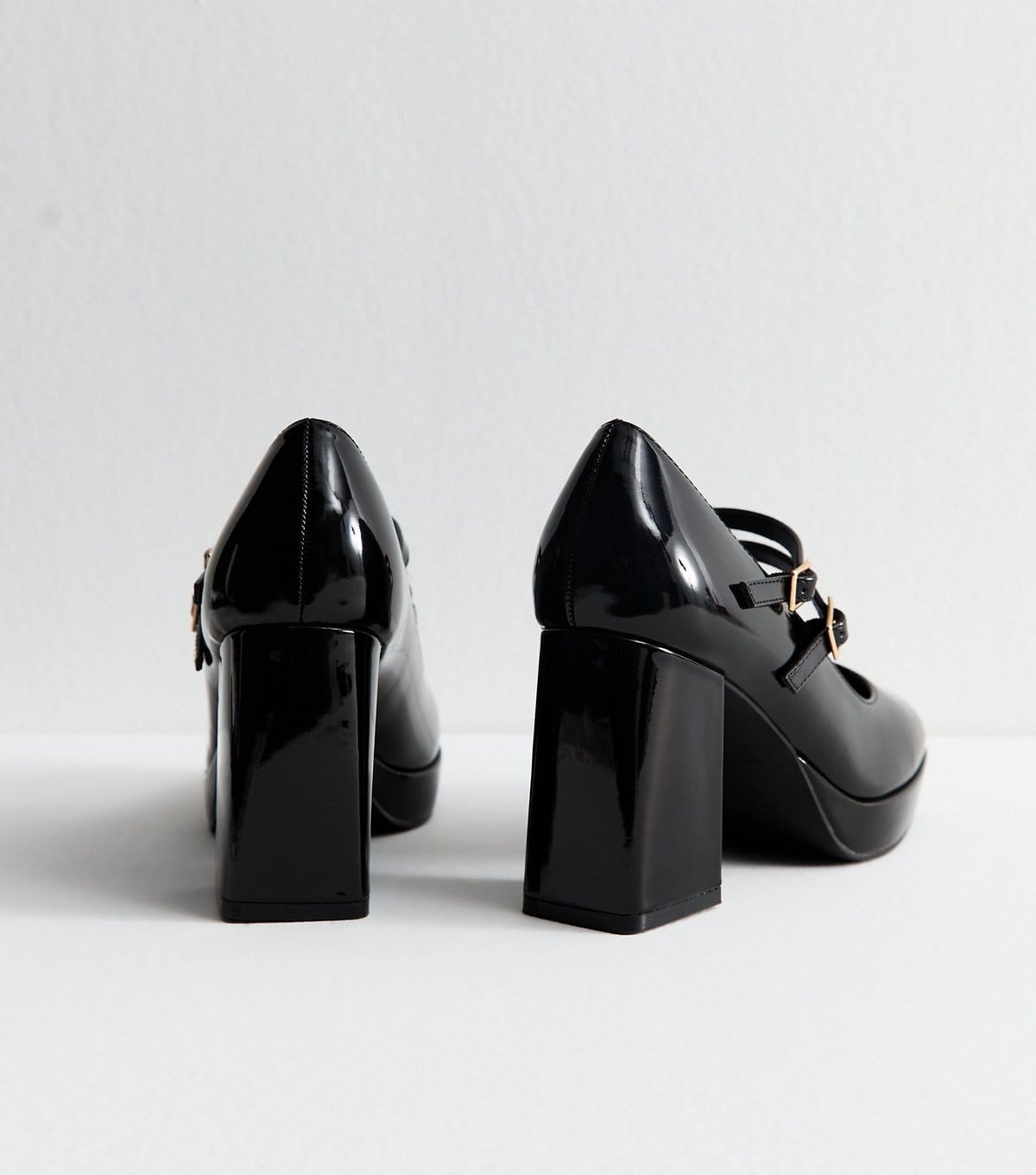 New Look Women's Black Mary Jane Platform Heels Vegan New Look - 4