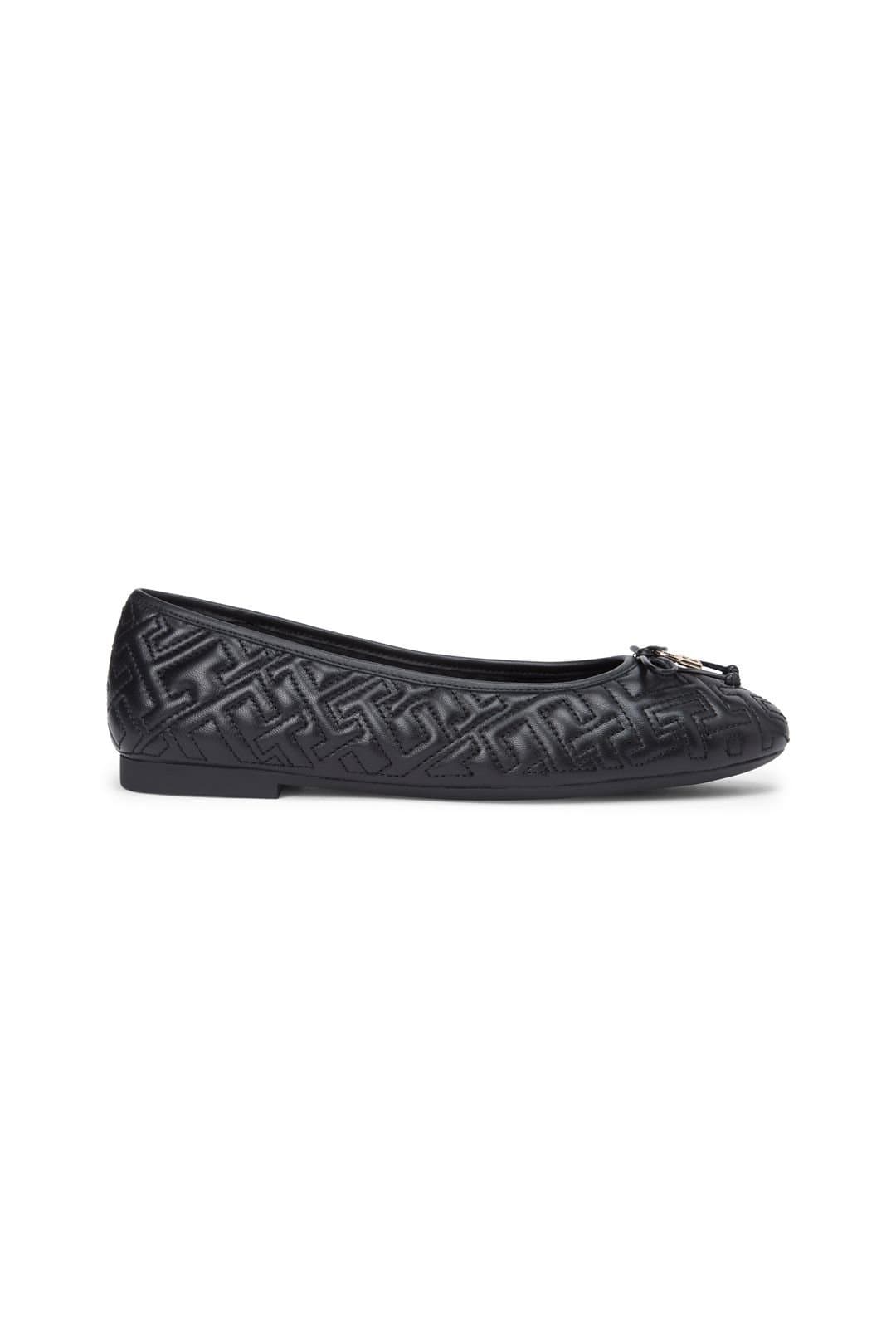 Tommy Hilfiger Tommy Hilfiger Women's TH Quilted Ballerina Black