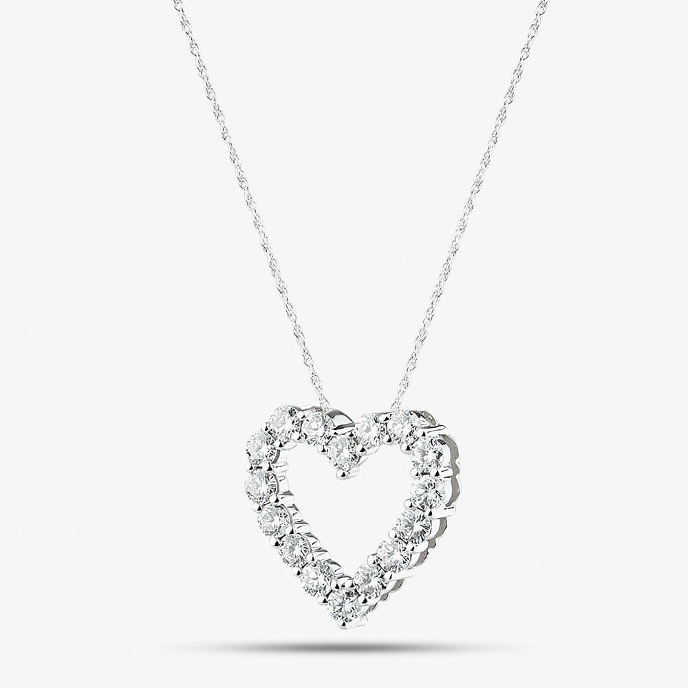T.H.Baker T.H.Baker Women's 9ct White Gold 1.00ct Lab Grown Diamond Necklace LGP41093-100 (WG) in Silver