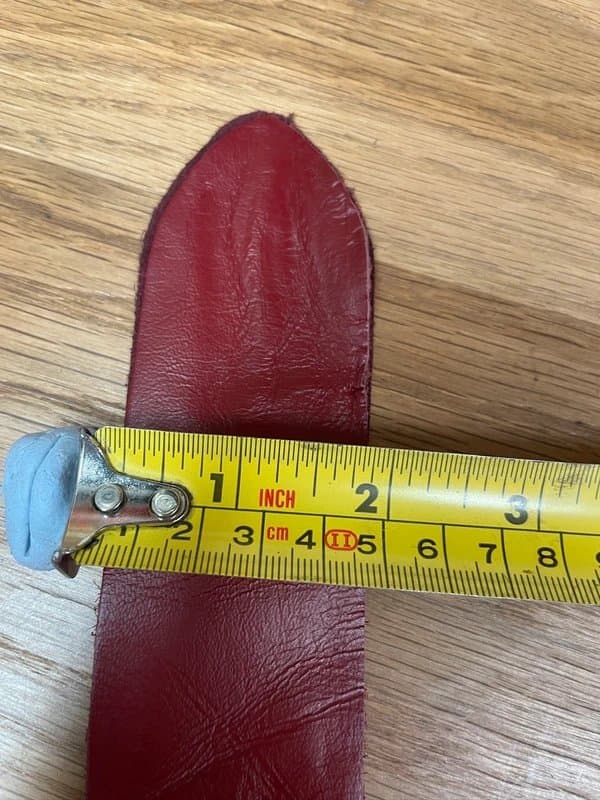 Topshop Vintage Y2K Burgundy Red Leather Extra Wide Soft Obi Belt Double Wrap Sash M/L waist cincher