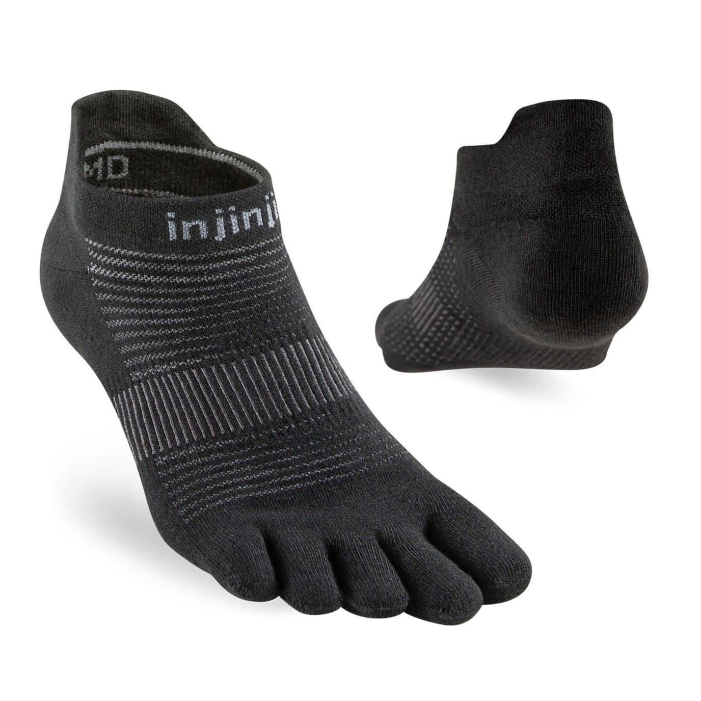 Injinji Injinji Men's Lightweight No-Show Toe Socks in Black