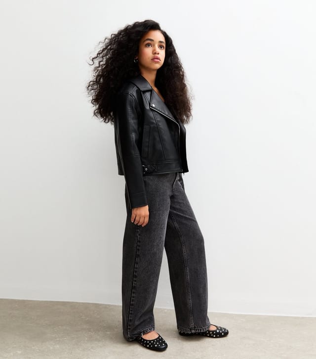New Look Girls' Black Wide Leg Jeans New Look - 2