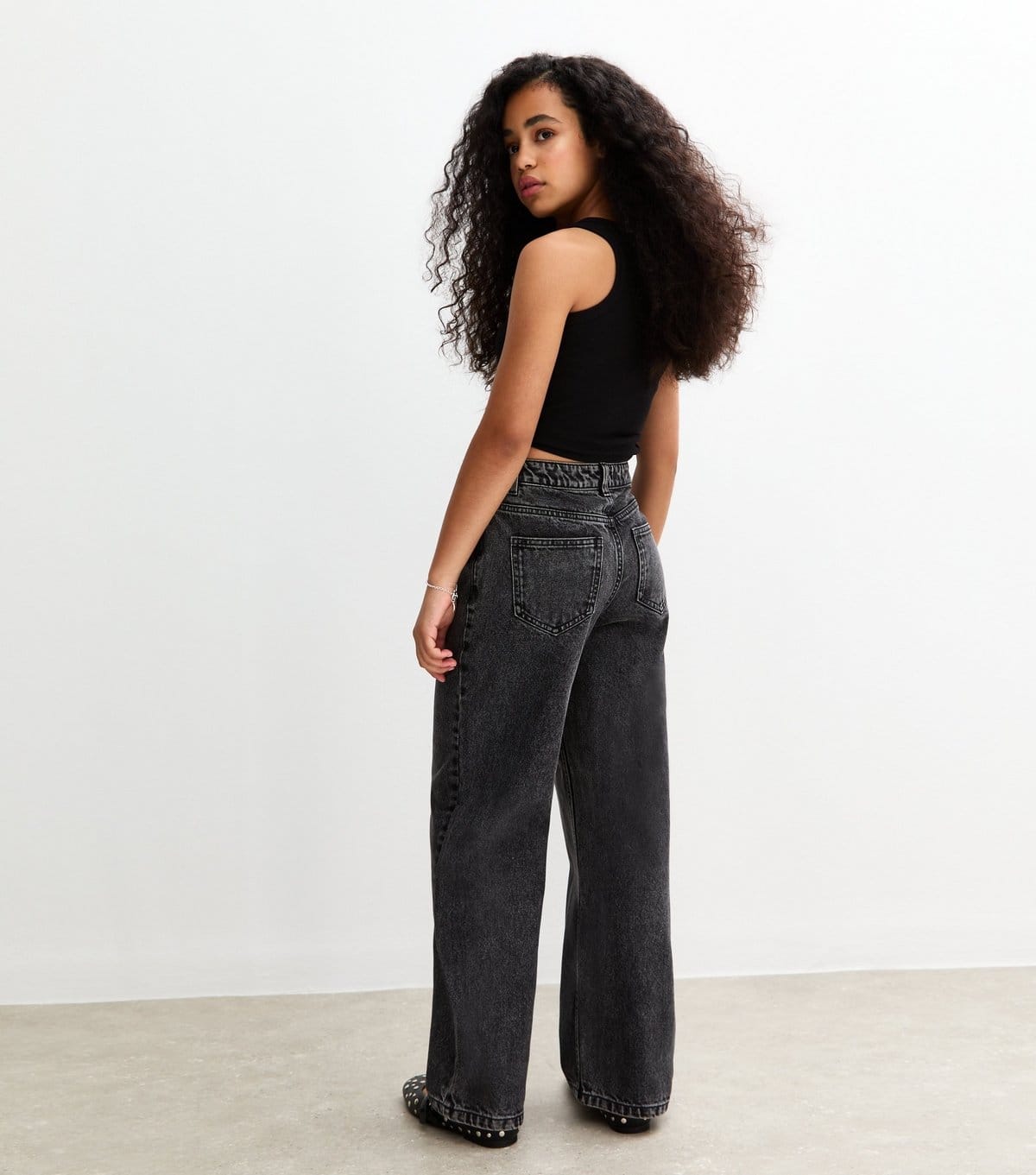 New Look Girls' Black Wide Leg Jeans New Look - 4