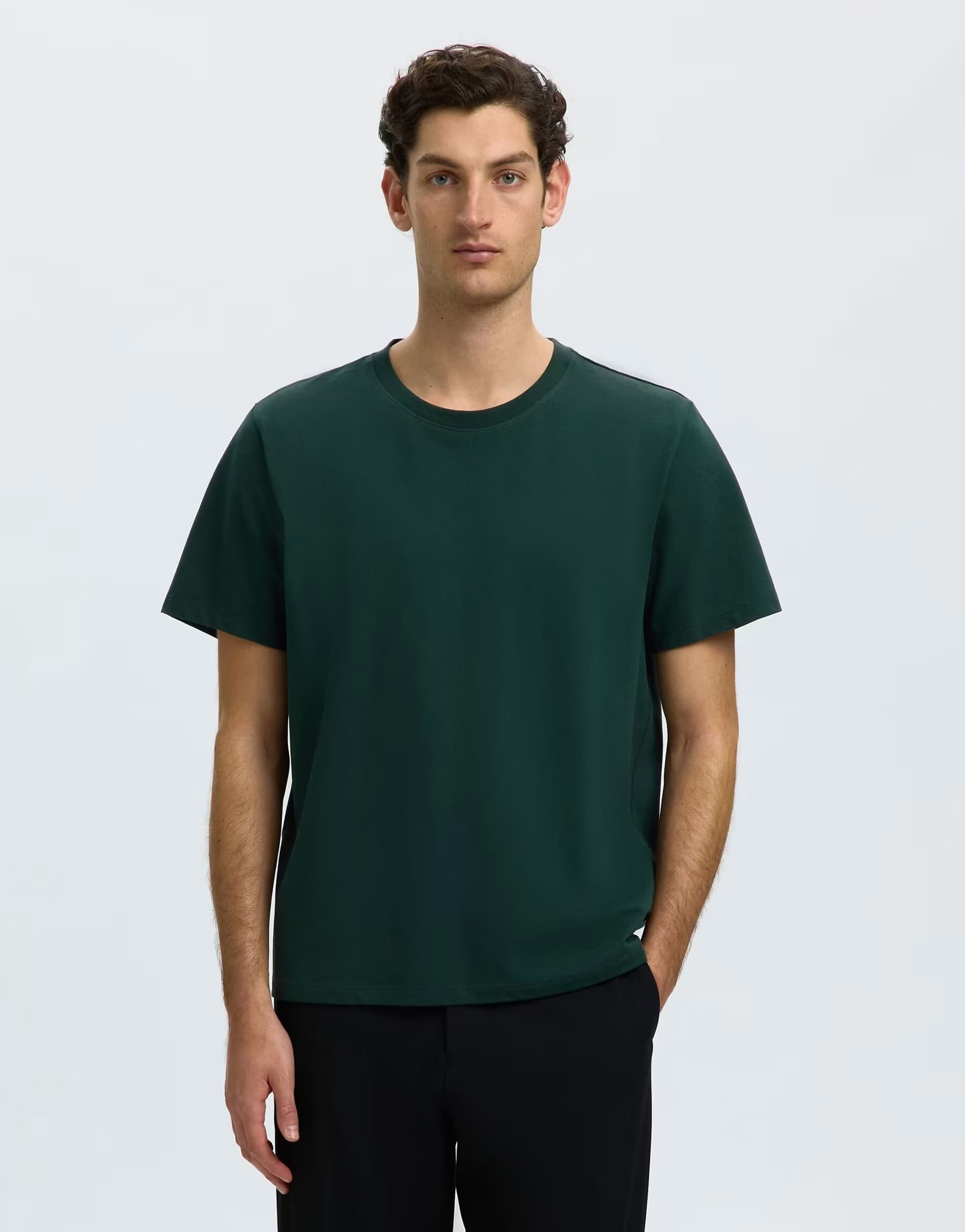 ASOS Selected T-shirt in pine grove