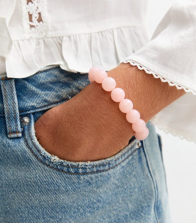 New Look Pink Beaded Stretch Bracelet New Look - 2