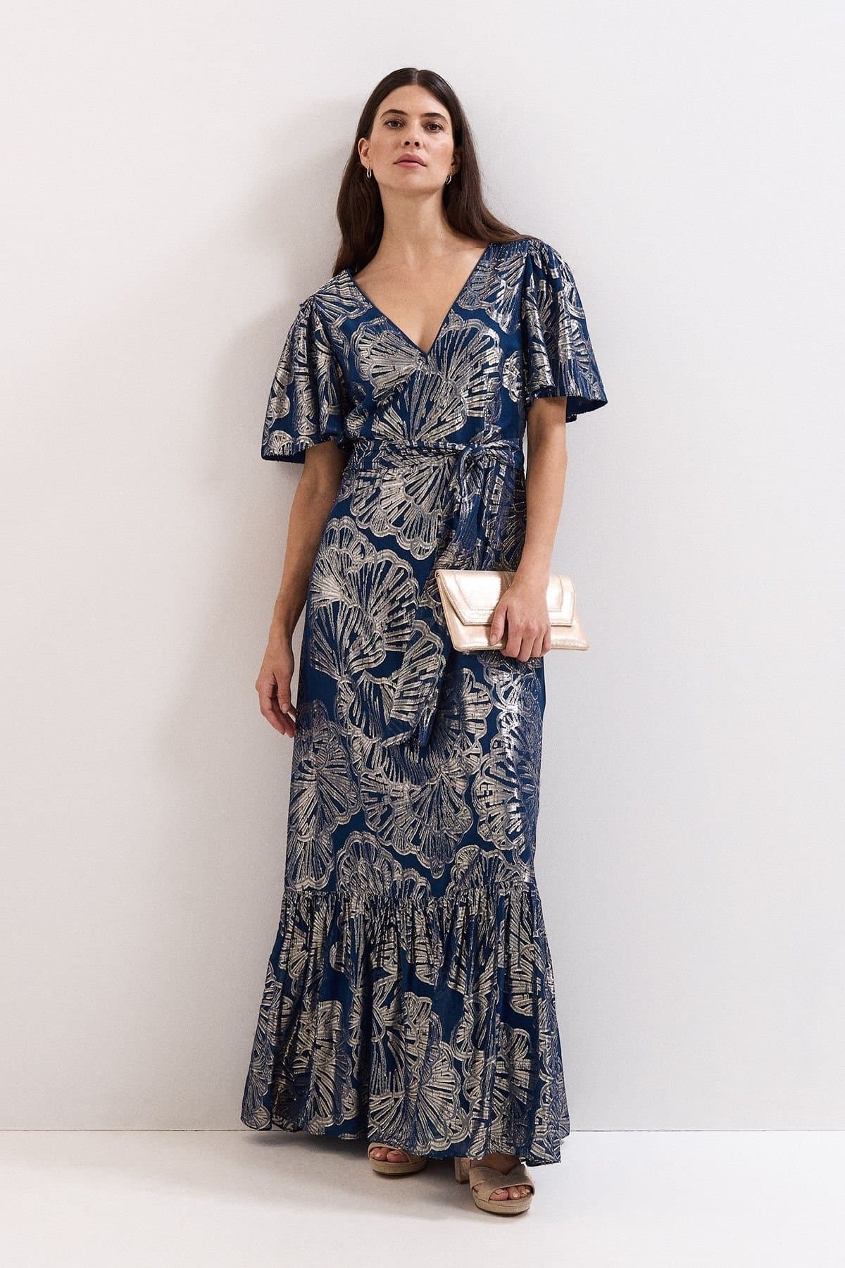 Phase Eight Phase Eight Women's Azale Filcoupe Maxi Dress in Dark Navy