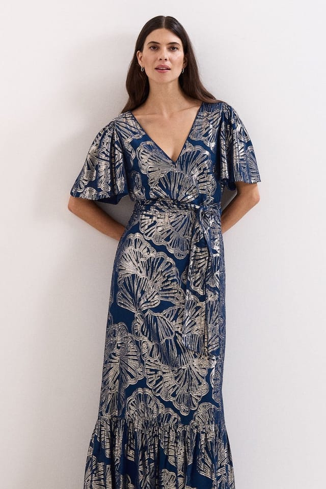 Phase Eight Phase Eight Women's Azale Filcoupe Maxi Dress in Dark Navy - 3