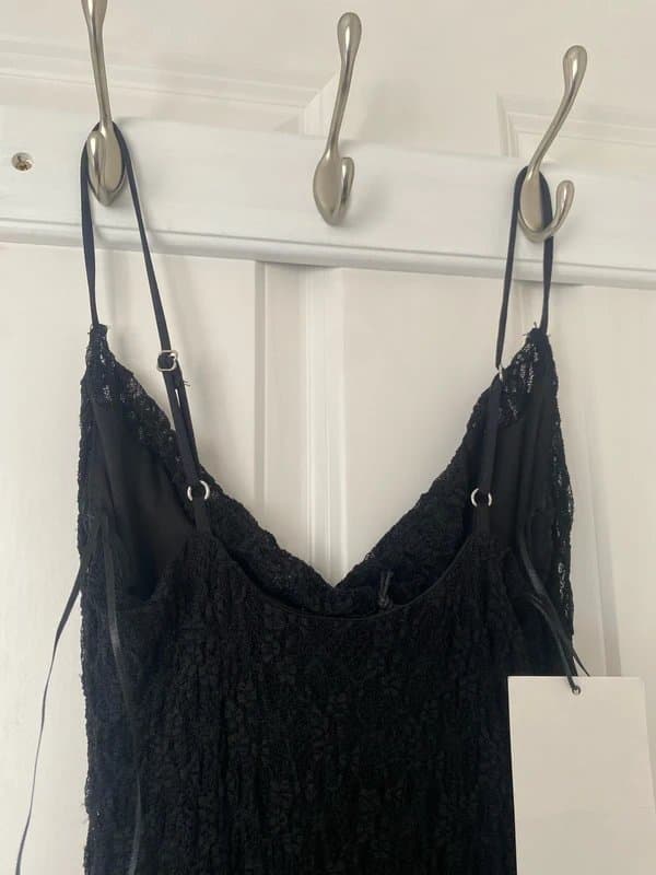 Bershka Bershka black lace long dress