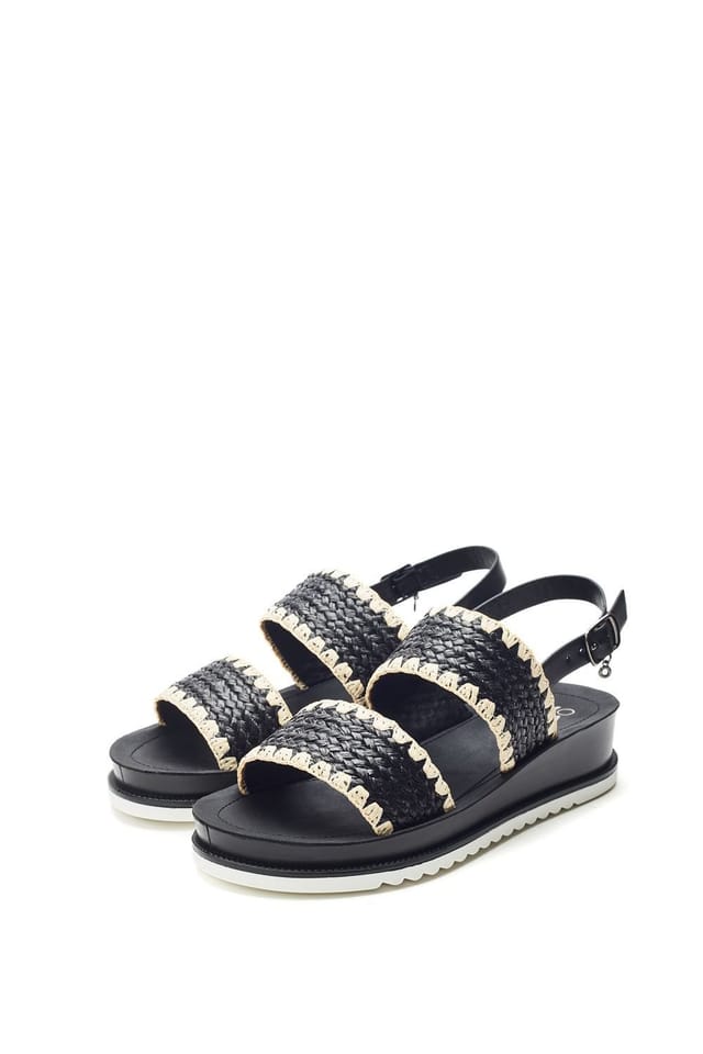 Moda In Pelle Moda In Pelle Women's 'Kyraa' Textile Flatforms in Black - 2