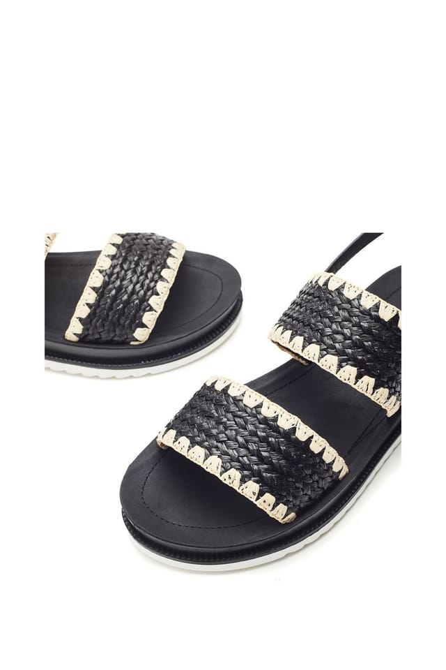 Moda In Pelle Moda In Pelle Women's 'Kyraa' Textile Flatforms in Black - 3