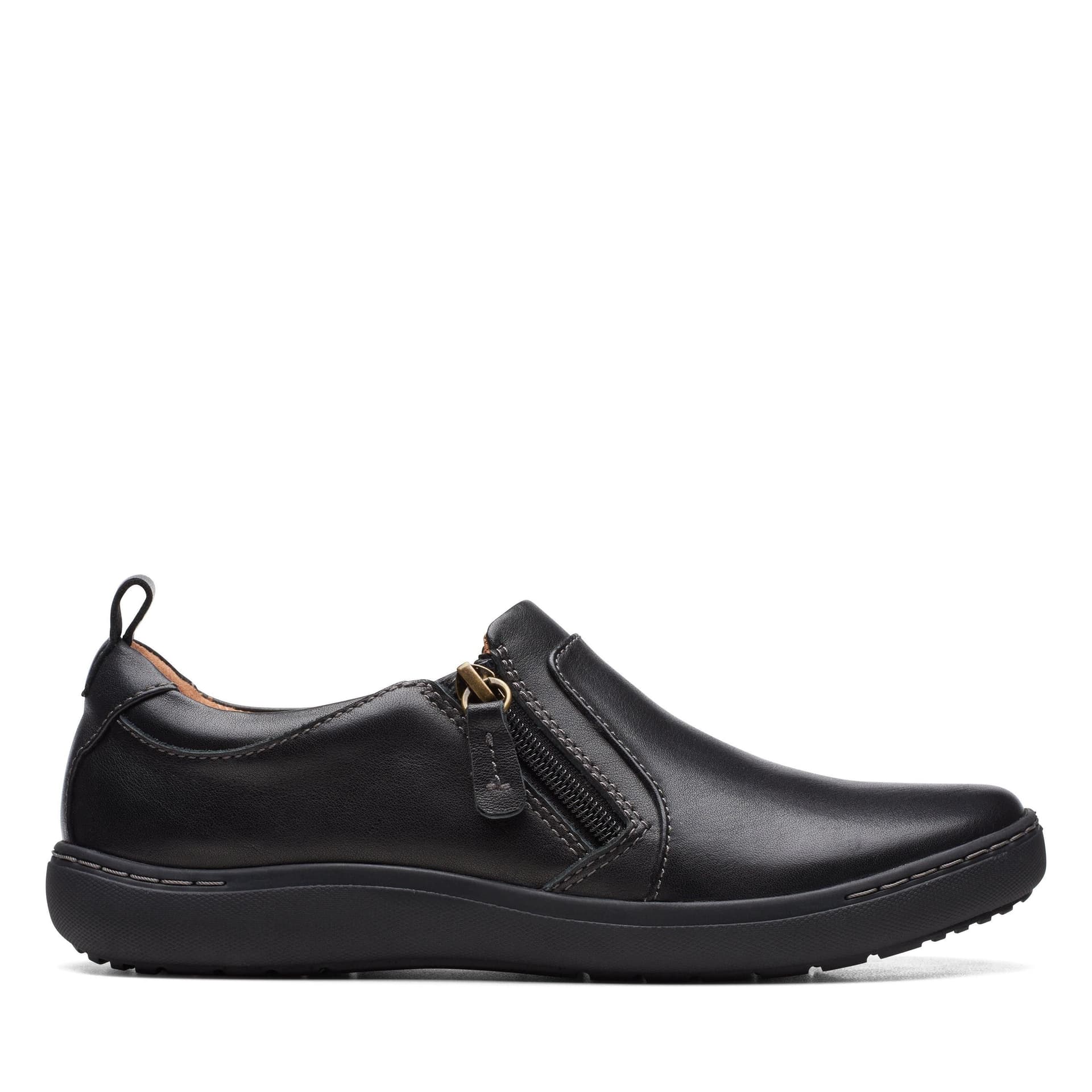 Clarks Clarks Women's Nalle Lilac Black Leather Slip Ons